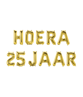Folie ballon slinger - Hoera 25 jaar - thumbnail