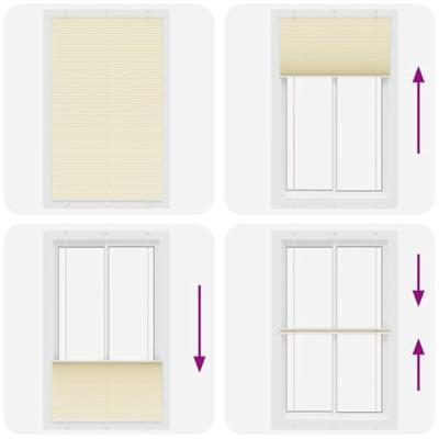 Pliss rolgordijn 115x200cm stofbreedte 114,4cm polyester crme