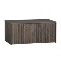 WOOOD Kistbank 'New Gravure' Essenhout, kleur Espresso - thumbnail