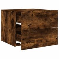 Nachtkastjes met LED's 2 st wandgemonteerd gerookt eikenkleurig - thumbnail