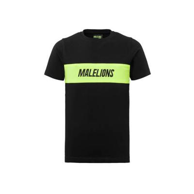 Malelions T-shirt zwart/neon geel Malelions T-shirt zwart/neon geel