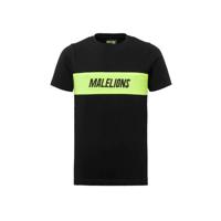 Malelions T-shirt zwart/neon geel - thumbnail