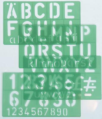 Linex lettersjabloon van 50 mm, set van 4 stuks Linex lettersjabloon van 50 mm, set van 4 stuks