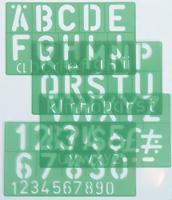 Linex lettersjabloon van 50 mm, set van 4 stuks - thumbnail