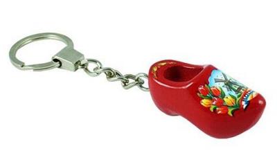 Sleutelhanger 1 klompje rood 4cm