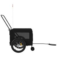 Hondenfietstrailer oxford stof en ijzer zwart - thumbnail