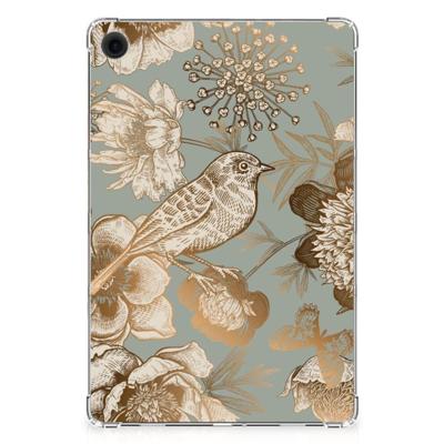 Siliconen Hoesje voor Samsung Galaxy Tab A9 Plus Vintage Bird Flowers Siliconen Hoesje voor Samsung Galaxy Tab A9 Plus Vintage Bird Flowers