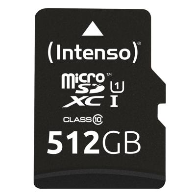 Intenso Premium microSDXC-kaart 512 GB Class 10, UHS-I Incl. SD-adapter