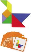 VIGA magnetisch tangram, h: 1 cm, l: 10 cm, b: 10 cm, 35 onderdelen/ 1 doos - thumbnail
