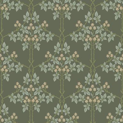 Dutch Wallcoverings Hidden Treasures 2 -Blackberry Grn/Roz/Bl - Groen/Roze/Blauw