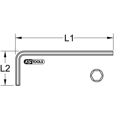 KS Tools 151.2605 Haakse schroevendraaier 5 mm