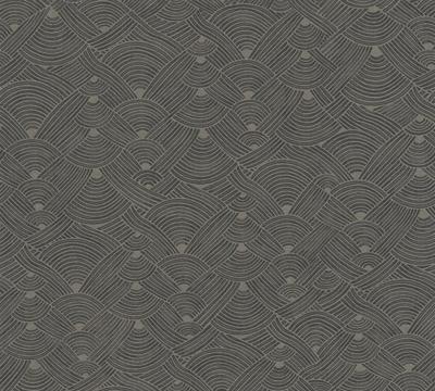 AS Creation Nara - Zwart - Patroon Behang - 387426