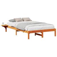 Bedframe met nachttafels Bruin 140 x 190 cm Wasbruin - thumbnail