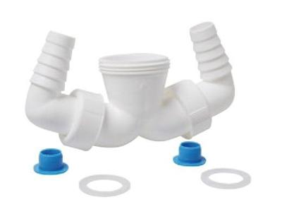 Kirchhoff Kunststof DALLMER dubbele apparaataansluiting, wit, 1 1/2"ET x 3/4"-mondstuk - 98837960