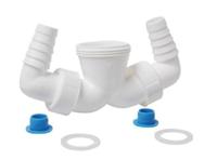 Kirchhoff Kunststof DALLMER dubbele apparaataansluiting, wit, 1 1/2"ET x 3/4"-mondstuk - 98837960 - thumbnail