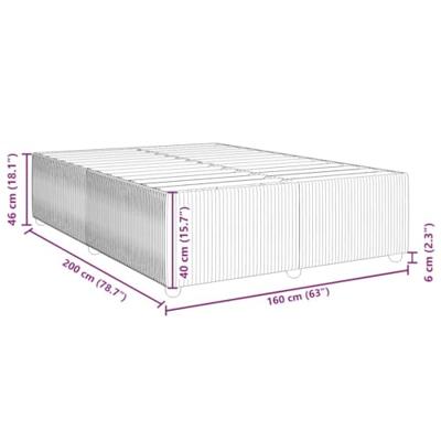 Bedframe fluweel roze 160x200 cm Bedframe fluweel roze 160x200 cm