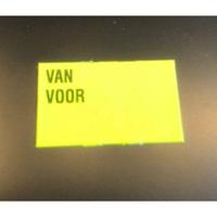 Etiket 2616 recht fl.geel Van Voor semi - thumbnail