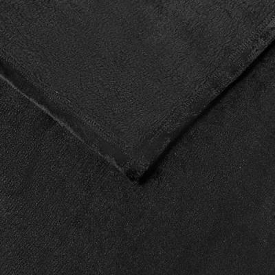 VidaXL Gooi deken zwart 150 x 200 cm fleece