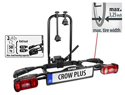 Eufab Fietsendrager Crwo Plus 11582 Aantal fietsen (max.): 2 Eufab Fietsendrager Crwo Plus 11582 Aantal fietsen (max.): 2
