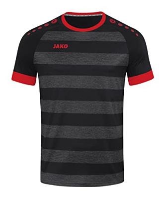 JAKO 4214K Shirt Celtic Melange Km Kids - Zwart/Sportrood - 152
