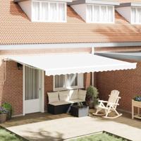 VidaXL Vervangingsdoek voor zonnescherm wit 430 x 295 cm polyester - thumbnail