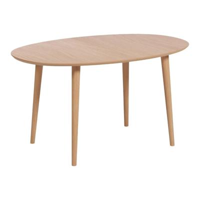 Kave Home Uitschuifbare Ovale Eettafel 'Oqui' 140 - 220 x 90cm, kleur Eiken Naturel