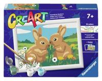 Ravensburger CreArt Schilderen op nummer konijnenvrienden - thumbnail