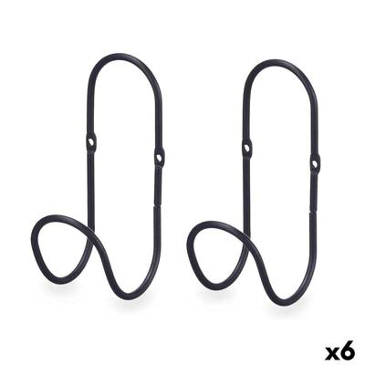 Hangers Gift Decor Zwart Metaal Set 2 Onderdelen (6 Stuks)
