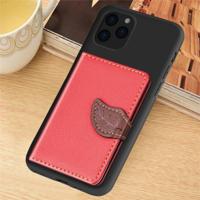 Voor iPhone 11 Pro Litchi patroon kaart tas portemonnee beugel + TPU telefoon geval met kaartsleuf portemonnee beugel functie (rood) - thumbnail
