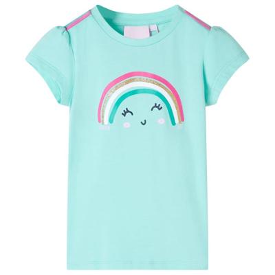 Kindershirt 104 lichtmintkleurig