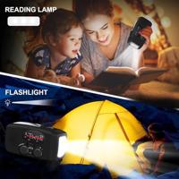 Technaxx TX-238 Noodradio AM, FM Noodradio Handslinger, Zonnepaneel, Zaklamp, Oplaadbaar Zwart - thumbnail