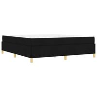 Boxspring bed Anders Zwart en Wit en Zwart 180 x 200 cm Stof - thumbnail