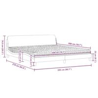 Bed met matras fluweel blauw 200x200 cm - thumbnail