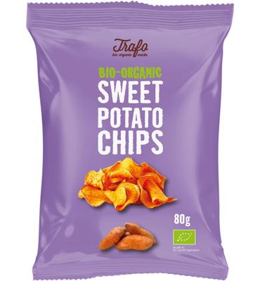 Trafo Chips zoete aardappel bio 80 Gram