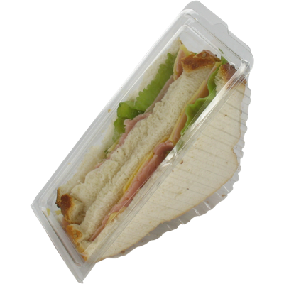 Blister | sandwichbox | Gerecycled PET | 165x64x80mm | transparant | 500 stuks