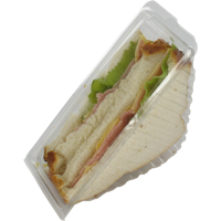 Blister | sandwichbox | Gerecycled PET | 165x64x80mm | transparant | 500 stuks - thumbnail