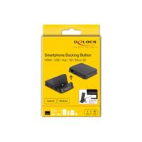 Delock 88018 USB-C, USB-A 2.0, HDMI Smartphone-dockingstation Zwart Geschikt voor model: Smartphones mit USB-C Anschluss - thumbnail