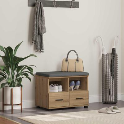 Halbank met kussen met lade Artisan Eiken 60 x 38 x 46 cm Halbank met kussen met lade Artisan Eiken 60 x 38 x 46 cm