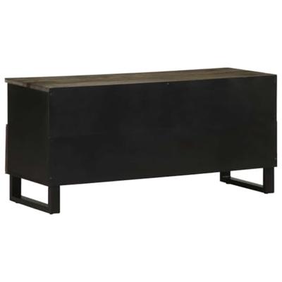 Tv-meubel 100x33x46 cm massief mangohout zwart Tv-meubel 100x33x46 cm massief mangohout zwart