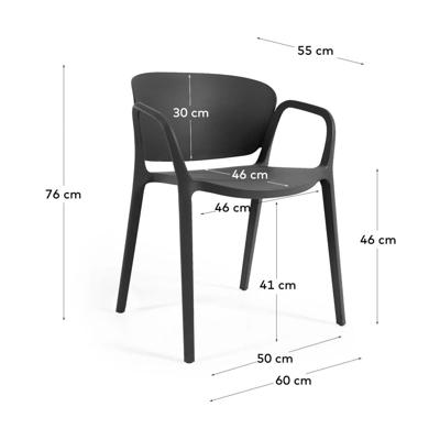 Kave Home Tuinstoel 'Ania' kleur Zwart Kave Home Tuinstoel 'Ania' kleur Zwart