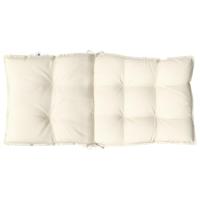 VidaXL Stoelkussens 4 st lage rug oxford stof crèmekleurig - thumbnail