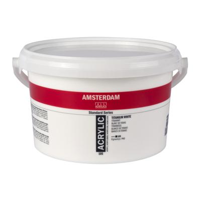 Royal Talens Amsterdam Standard Series Acrylverf Emmer 2500 ml - Titaanwit 105