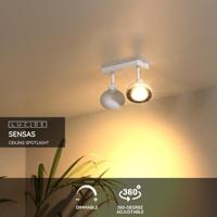 Lucide SENSAS - Plafondspot - 2xGU10 (ES111) - Wit - thumbnail