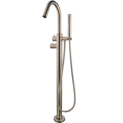 Wiesbaden Caral Thermostatische Badmengkraan - Vrijstaand - Geborsteld Staal