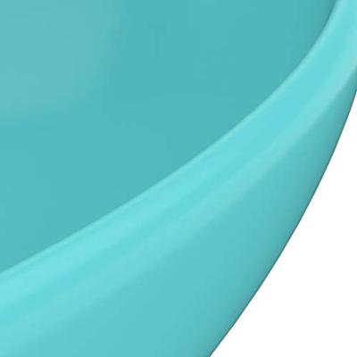 Wastafel ovaal 40x33 cm keramiek mat lichtgroen Wastafel ovaal 40x33 cm keramiek mat lichtgroen