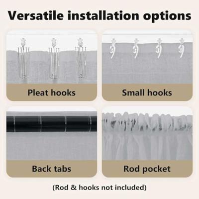 VidaXL Voile gordijn 2 pcs donkergrijs 225 x 140 cm polyester