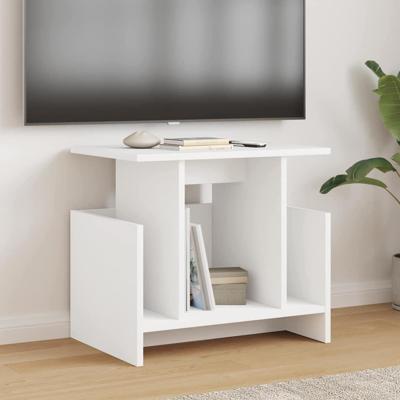 TV-standaard 2 pcs Wit 50 x 35 x 45 cm Bewerkt hout