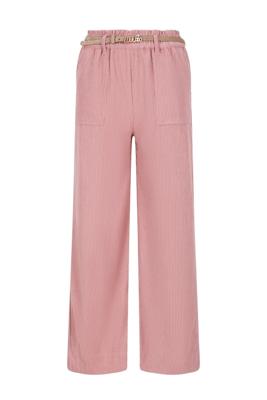 Like Flo winter corduroy wide leg broek meisjes - roze - Finn - riemlussen