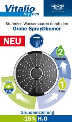 Grohe QuickFix Vitalio Joy 110 Duo doucheset met 2 straalsoorten chroom - thumbnail