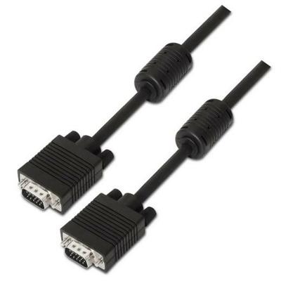 Aisens A113 – 0071 – 1,8 m (SVGA-kabel met ferriet voor monitor, tv en projector) zwart